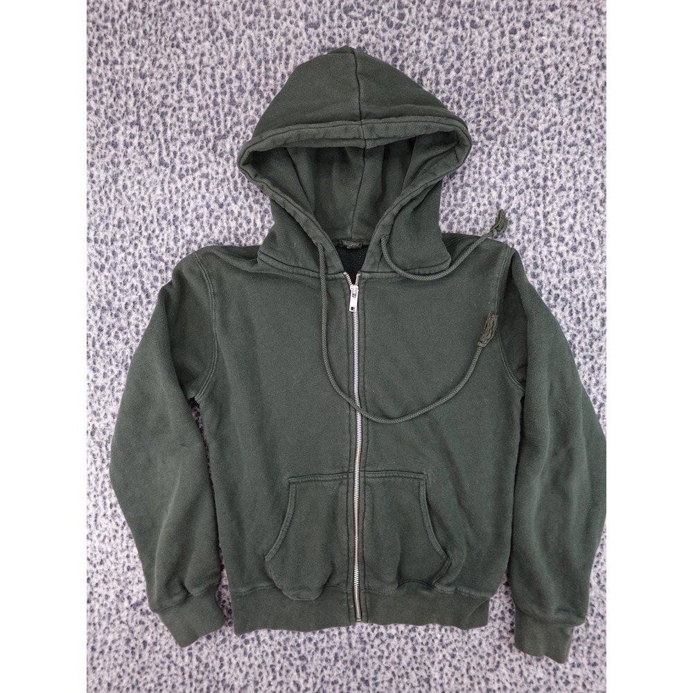 John Galt Zip Up Hoodie Womens XS Green Fleece Lined MDA110Z-Z094XS